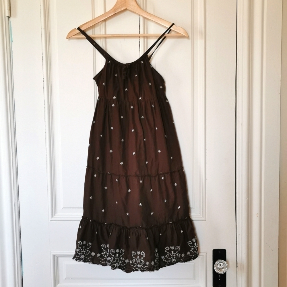 Girls Sundress size 10. Brown. EUC